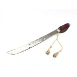 Drill Training Cutlass, 60cm curved steel blade with fabric bound wooden grip,
