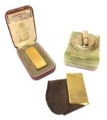 Dunhill 'Rollagas' lighter with case and instructions,
