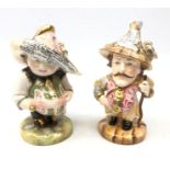 Two Royal Crown Derby Mansion House Dwarves 'Theatre Royal Haymarket' by K. J.