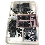 Collection of Whitby Jet beads of varying design and other embellishments Condition