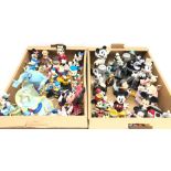 Collection of Disney Mickey Mouse and Friends figures including a large musical globe, candlesticks,