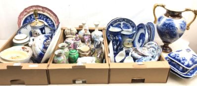 Assortment of Victorian and later ceramics comprising Royal Doulton Morrisian pattern jug,