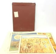Enid Blyton Nature Plates, cardboard slipcase of Educational Classroom colour plates after Eileen A.