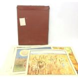 Enid Blyton Nature Plates, cardboard slipcase of Educational Classroom colour plates after Eileen A.