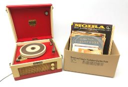Dansette Junior portable record player quantity of records including The Bachelors,