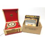 Dansette Junior portable record player quantity of records including The Bachelors,