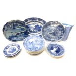 Nine Spode Blue Room Collection plates,