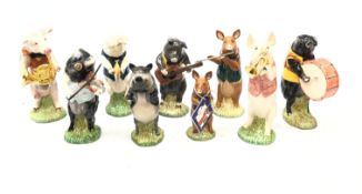 Set of nine John Beswick Pig Promenade figures comprising Christopher, John, Richard, David, Daniel,
