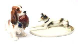 Karl Ens model of a Borzoi L22cm and Royal Doulton Cocker Spaniel with pheasant catch (2)