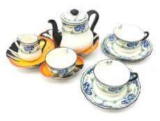 1930s Royal Doulton tea for two comprising teapot, milk jug, sugar bowl,