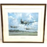 'Hurricanes From Kenley', ltd.ed. print 63/850, signed Michael Turner, Sidney F.Cooper, George A.