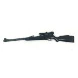 SMK XS38 .22 5.5mm lever action air rifle with SMK 4x32 scope and soft carry case, L114cm.