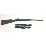 Original MOD 15 break barrel air rifle L83cm, a box of Lane's Cat Slugs pellets,