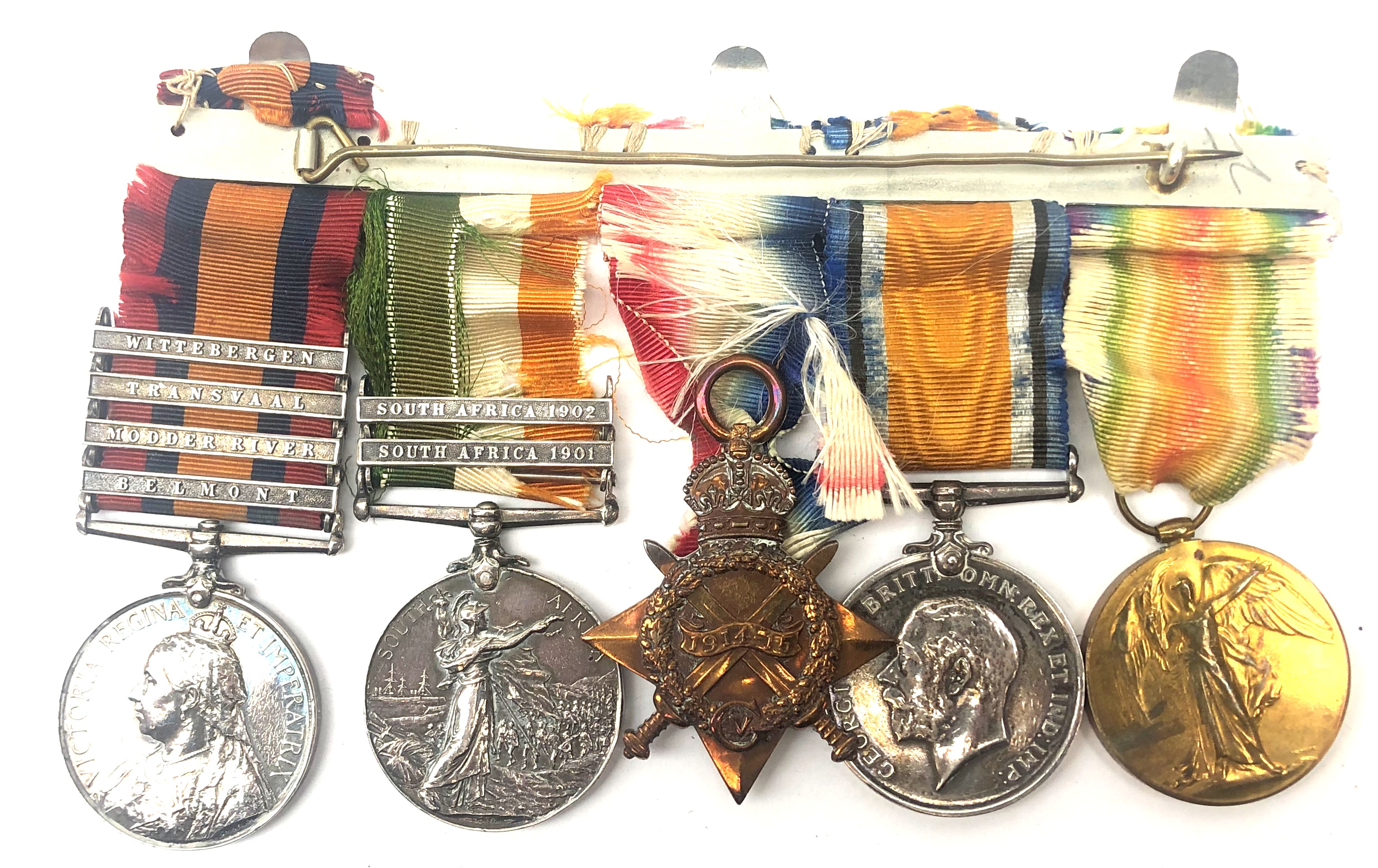 Queens & Kings South Africa to WW1 medal group with Wittebergen, Transval, Modder River,