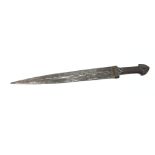 Russian Kindjal, 34cm double edged blade with offset central fuller,