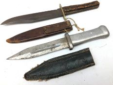 Wingfield & Co. Bowie type knife, 15.5cm steel blade stamped on ricasso Wingfield & Co.