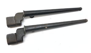 Two WW2 British No.4 spike bayonets, one stamped N67 GB23422A 85.