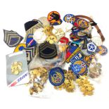 Large collection of American Air Force and Army cloth badges, including Ranger Airborne 5AF,