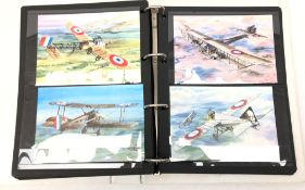 Set 50 post cards 'Aeroplanes of the Great War' by Tony Theobald,