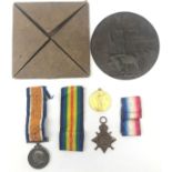WW1 trio of medals comprising 1914 Star,