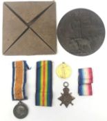 WW1 trio of medals comprising 1914 Star,