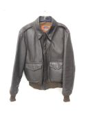 WW2 US Air Force style brown leather flying type jacket, labelled Cooper Type A-2 , size 40R,