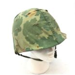 American steel helmet, composite liner with adjustable webbing and chinstrap.
