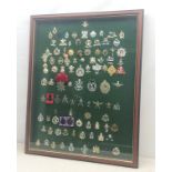 Large collection of approx 100 British Army Regimental & Corps Cap badges including Gurkha, Cavalry,