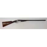 12 bore side by side English sporting gun by R Leach of Oldan, 28inch barrel, box lock ejector,