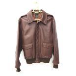 WW2 US Air Force type mid-brown leather flying type jacket size 44, labelled Type A-2 DWG No.