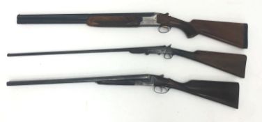 Miroku over and under 12bore shotgun, 26in barrels with engraved action and walnut stock, No.