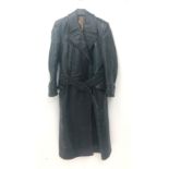 German Third Reich style leather trench coat, three breast pockets with Opti zips,