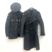 RAF O.A 1950-51 patt .Jacket, trousers and greatcoat, with Leading Aircraftsman patches, and an L.