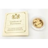 Queen Elizabeth II 2013 gold proof full sovereign,