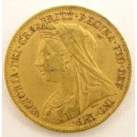 Queen Victoria 1899 gold half sovereign