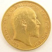 King Edward VII 1910 gold half sovereign