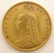 Queen Victoria 1891 gold half sovereign,
