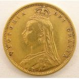 Queen Victoria 1891 gold half sovereign,