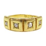 Victorian 18ct gold four stone diamond ring,