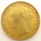 Queen Victoria 1876 gold full sovereign