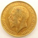 King George V 1911 gold full sovereign