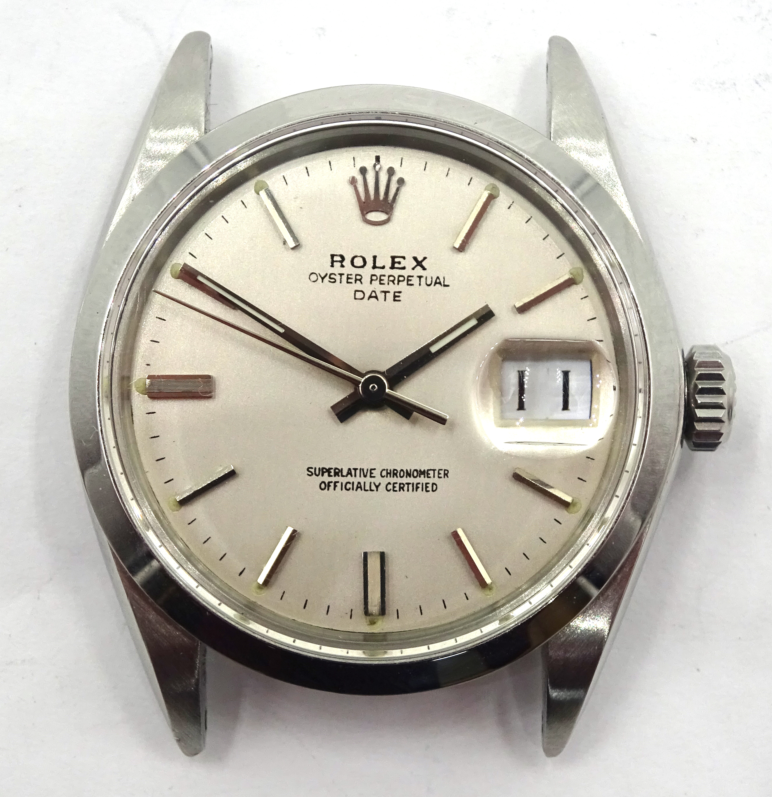 Rolex Oyster Perpetual Date gentleman's stainless steel wristwatch c.1970/1, model no. - Image 2 of 12