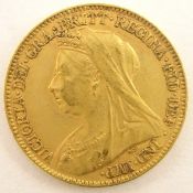 Queen Victoria 1897 gold half sovereign