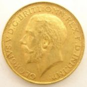 George V 1926 gold full sovereign,