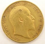 King Edward VII 1904 gold half sovereign