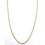 18ct gold (tested) fancy Byzantine link chain necklace, approx 29.