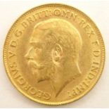 King George V 1913 gold half sovereign