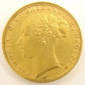 Queen Victoria 1885 gold full sovereign