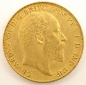 King Edward VII 1905 gold half sovereign