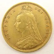 Queen Victoria 1892 gold half sovereign,